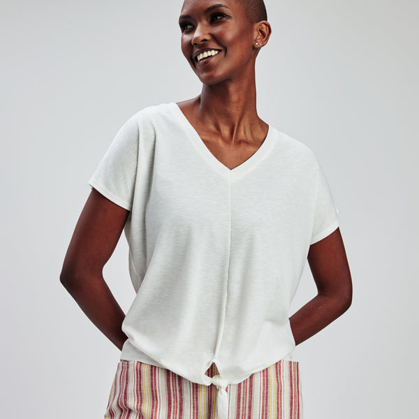 Buy Marie Claire Women Casual Multi Color V Neck Vertical Stripes Regular  Top online